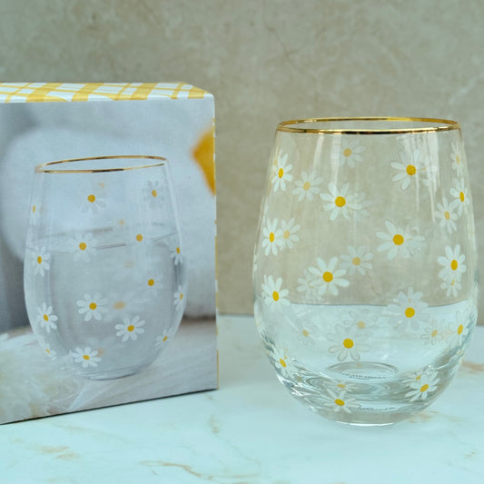 Daisy Wine Glass