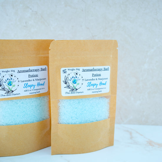 Lavender and Marjoram bath salts in 50g pouch